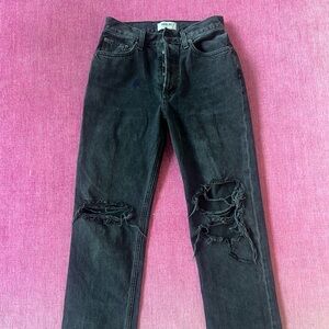 AGOLDE black ripped 90s jean